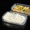1000/1500ml Rectangular Disposable Food Container with Domed Lid - Thickened Transparent Takeout Box