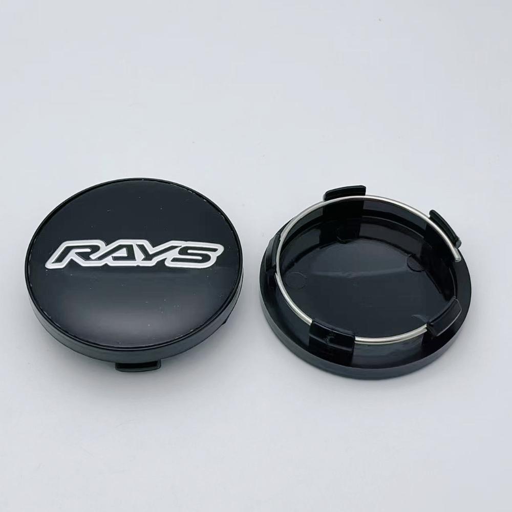 4pcs JDM Car Wheel Center Cap With 58mm RAYS Logo Emblem Badge Wheel Hubcap Rims Center Dust Cover Car Styling Accessories