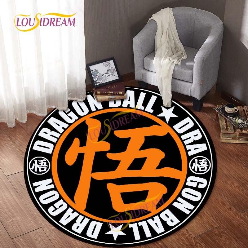 Kulatý kreslený japonský prvek domácí umění měkký protiskluzový koberec počítačová židle dětská herní podložka podlahová rohož dekorativní koberec