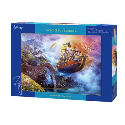 Tenyo in 1000-teiliges Puzzle Disney Wonderful Journey im Leinwandstil, spezielle Kunstkollektion, wird mit Kleber und Spachtel geliefert, Servicekarte enthalten [Hergestellt