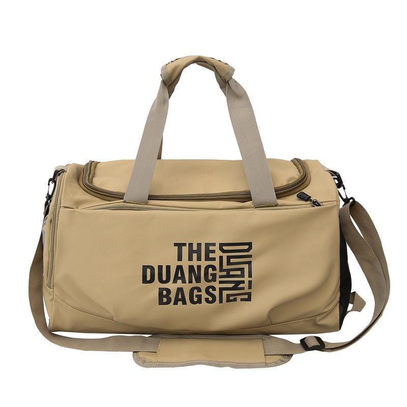 Fitness bag Large capacity Multifunctional independent shoe compartment Short trip Luggage bag Casual letter messenger travel bag
