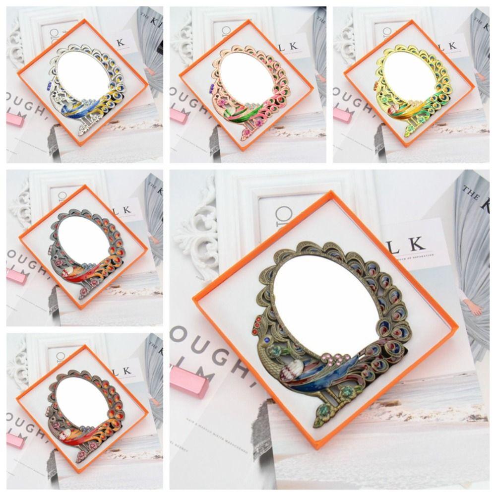 

Металлическое маленькое зеркало, винтажное зеркало для красоты, цветное зеркало для макияжа, общежитие