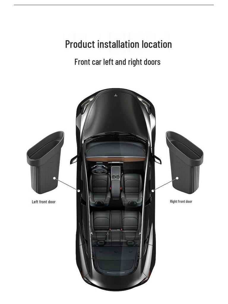 Silicone Trash Can & Slot Storage for Tesla Model Y3 Facelift
