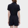 Fila Fusion Street Sport Solid Color Sports Woven Jumpsuit Women jumpsuits Black T11W331702FBK