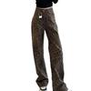 High Waist Leopard Print Wide-Leg Jeans - Autumn & Winter Style