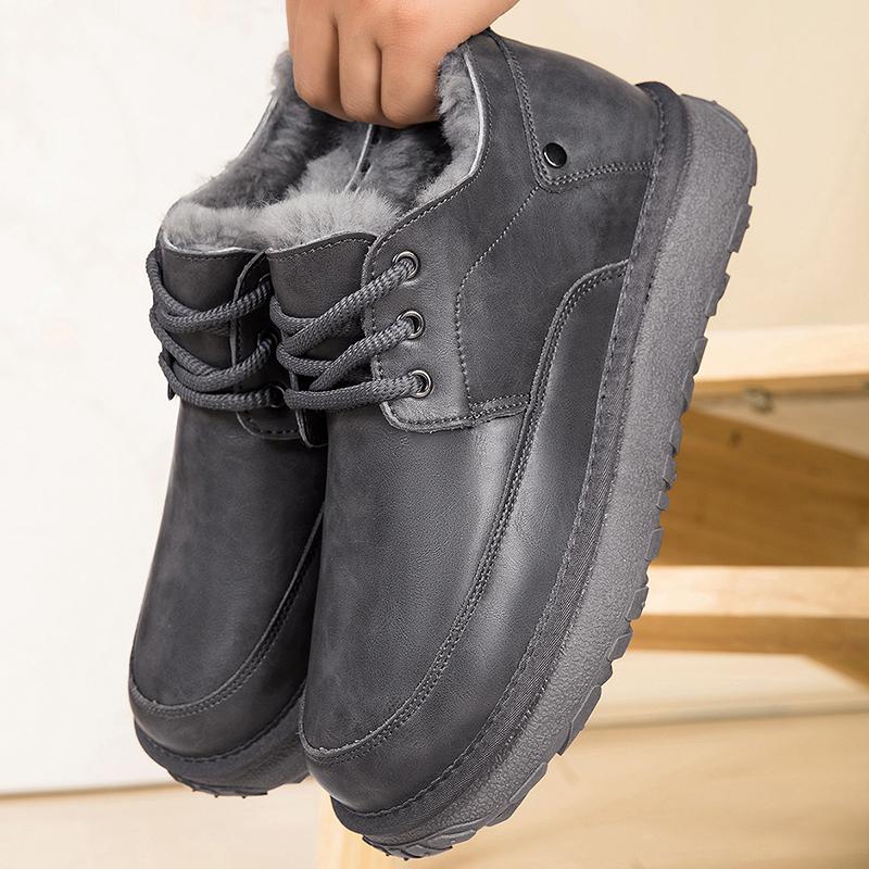 Men's Snow Boots, Sports Shoes, Winter Men's Thickened Plush Warm Ankle Boots, Anti-slip Outdoor Shoes,Snow Boots, Walking Shoes