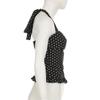 Lace Up Halter Ruffle Vest Top Slim Fit Women Camisole Comfortable Y2k Dot Crop Top  Female