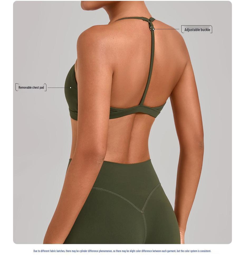 Verstellbarer Yoga-BH mit Kreuzträgern und Hohlrücken-Design für Fitness & Laufen
