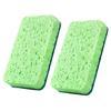 2 Pack Scrub Sponge Wood Pulp Sponges for Dishes Cellulose Sponge Cleans Fast