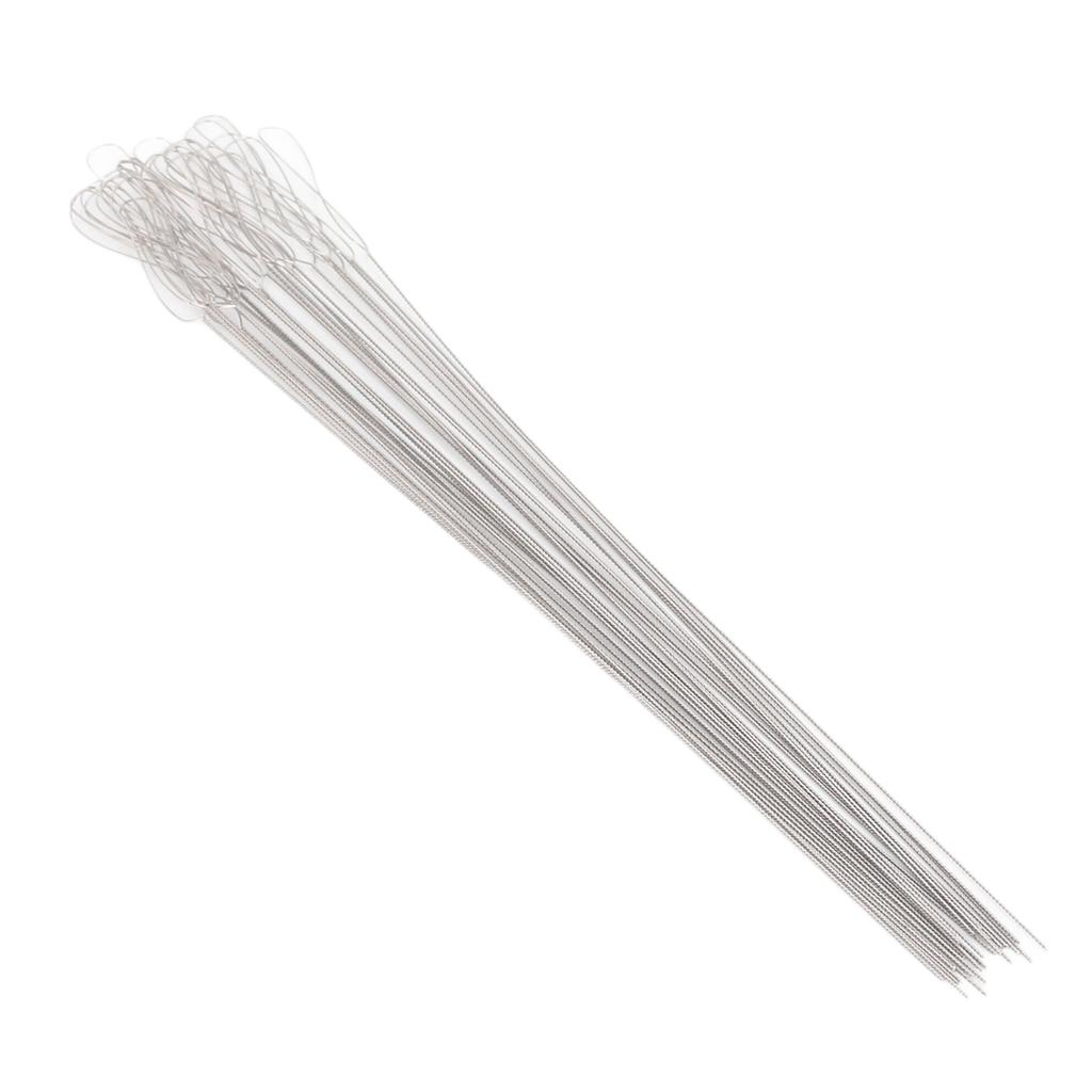 30pcs Twisted Wire Needles Large Eye Flexible Stainless Steel Beading Threading Needle for Jewelry