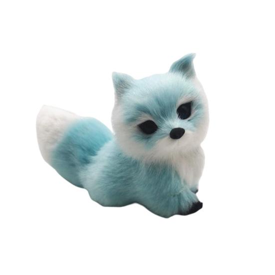 Fuchs Modell Spielzeug Mini Niedlich Simulation Tierfigur Solides Modell Desktop Ornament Kunstfell Falsches Fuchsmodell Figur Ornamente Geburtstagsgeschenk