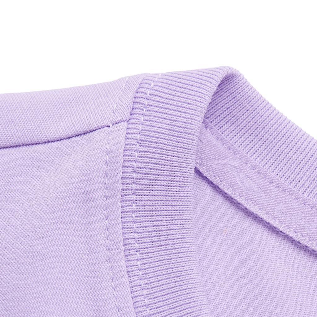 Li Ning Série Fitness Cor Sólida Gola Redonda Sensação de Gelo Confortável Manga Curta Camiseta Feminina Camisetas Lilás ATSU490-7