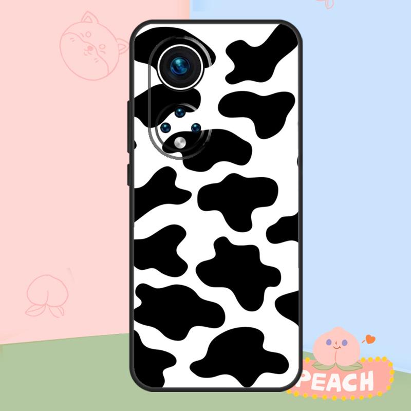 White Black Cow Print Case For Honor Magic 8 6 7 Pro Honor 400 200 70 90 Lite X8b X8c X9a X9b X9c X9d Win RT Cover