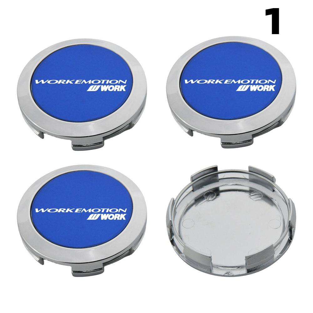 

4PCS 64MM OD / 62MM ID Cap For Rims WORK EMOTION EQUIP MEISTER Logo VS & WORK Wheel Center Cap Sport Car Wheel Cover Hub caps