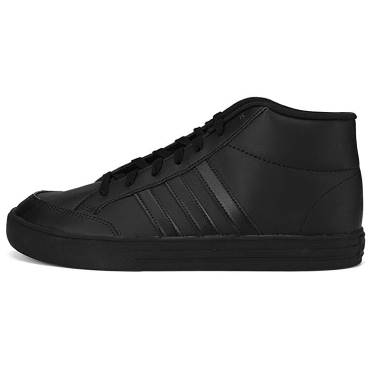 Adidas Neo Vs Set Mid Synthetic Leather Casual Shoes With Cushioning And Durability High-Top Sneakers Men Sneakers Black FY3043