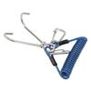 Diving Hook Spring Coiled Diving Lanyard Stainless Steel Scuba Diving Hook Double End Snap Clip Diving HookBlue