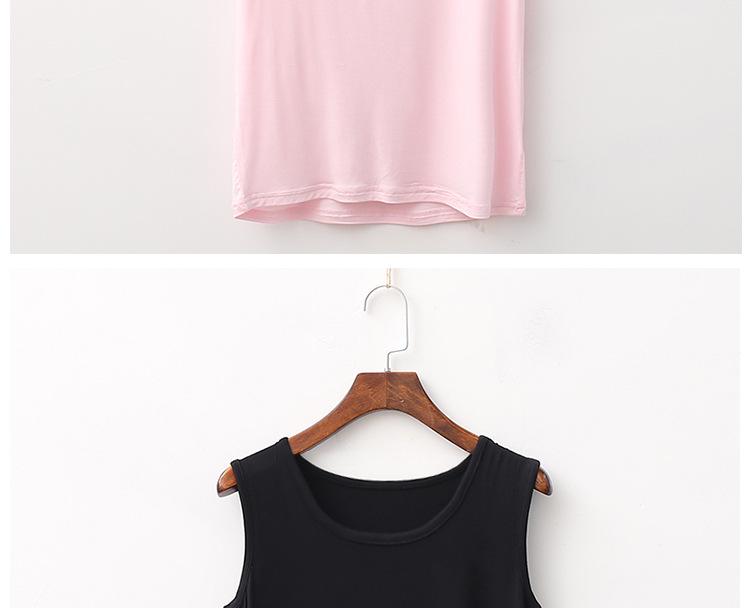 Modal Summer Plus Size Wide Shoulder Tank Top for Women 200 Lbs Sleeveless Middle-Aged