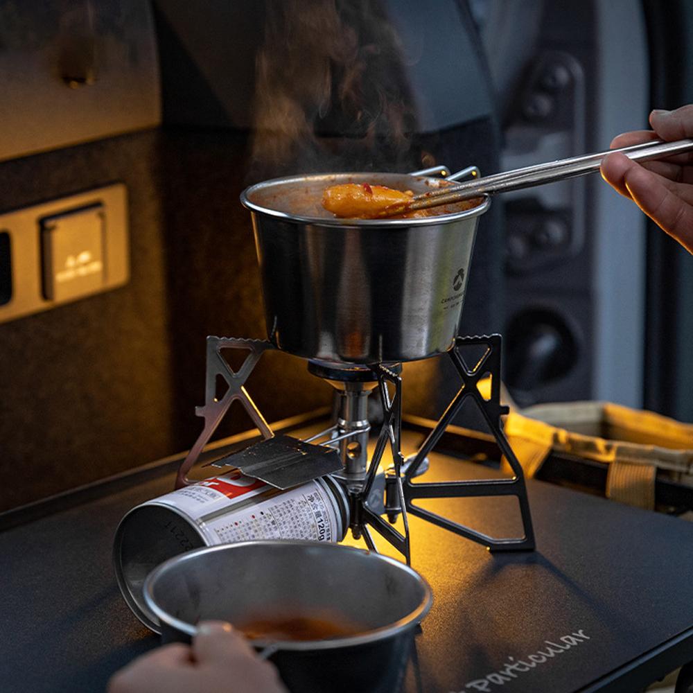 S369 Outdoor Stainless Steel Sierra Bowl 600ml Large Capacity Picnic Tableware Portable Barbecue