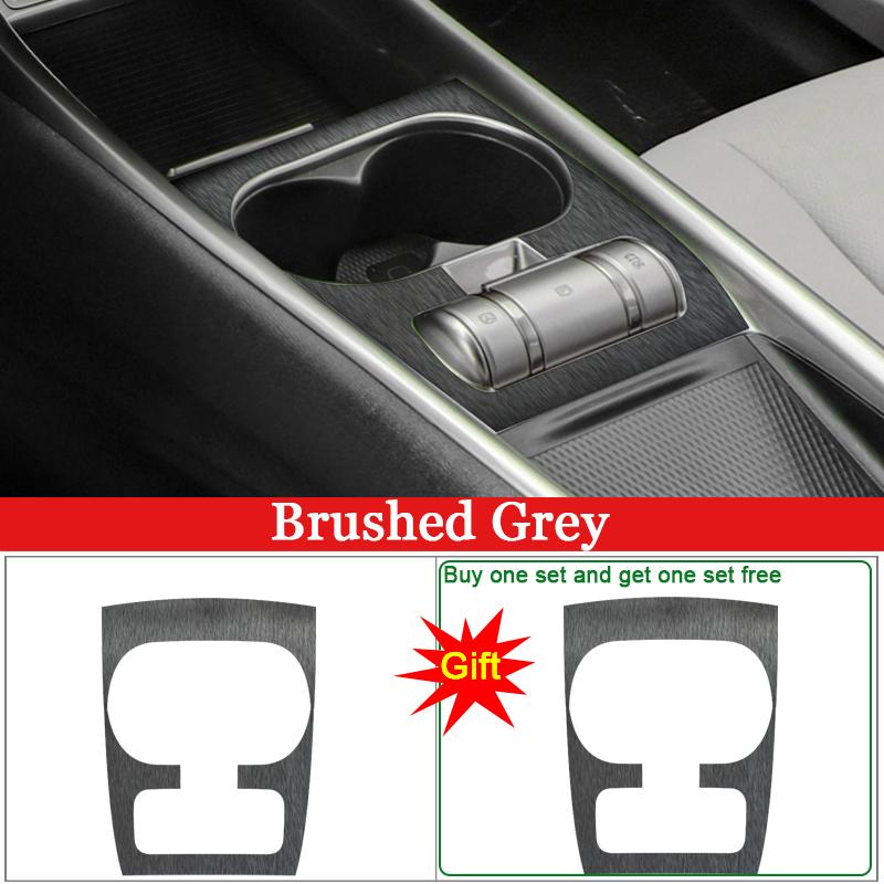 Auto-Innenaufkleber, passend für BYD Dolphin EA1 ATTO 1 2022 2023, Auto-Getriebeverkleidungsaufkleber, Getriebeschutzfolie, Kohlefaser, Schwarz