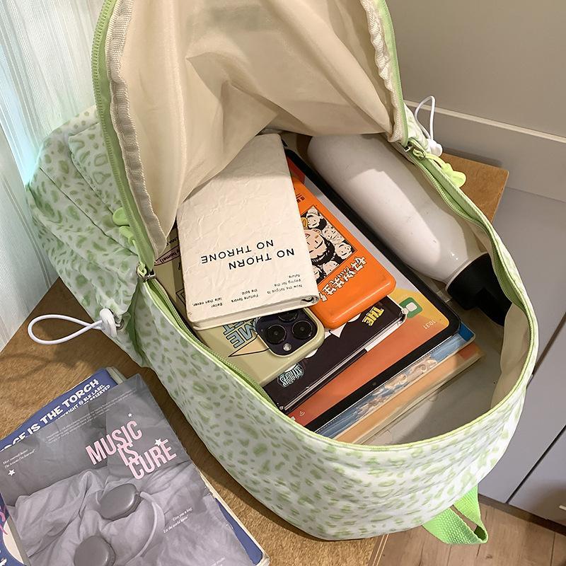 Schultasche neu hochwertig japanisch ins frisch und süß Leopardenmuster Mini-Rucksack Oberschüler Rucksack mit großer Kapazität