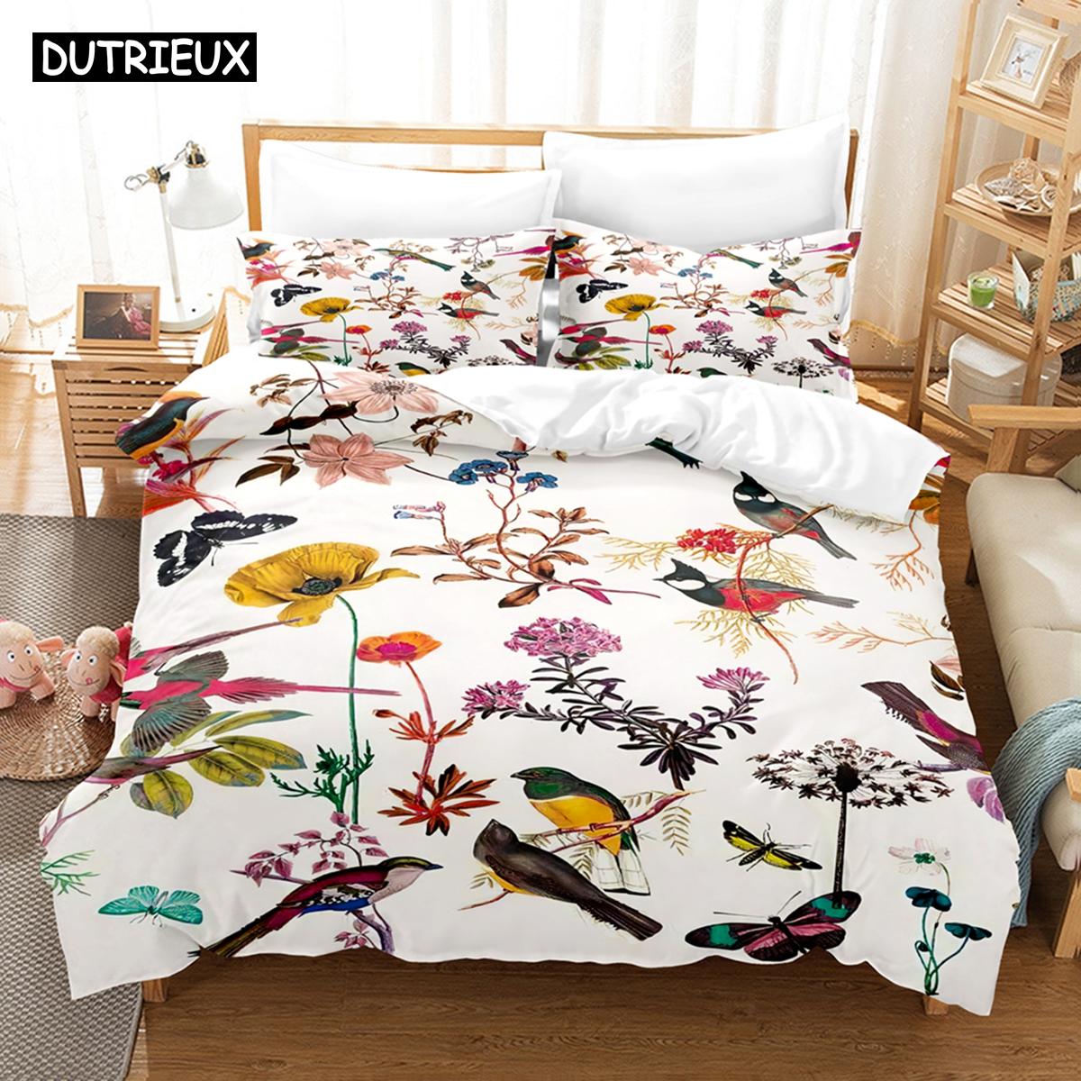 

Наволочка Постельное белье для кровати размера Twin Full Queen King Постельное белье с 3D-рисунком Черный дрозд Комплекты постельного белья Комплект пододеяльника Прочный Прочный EU single(135x200cm)