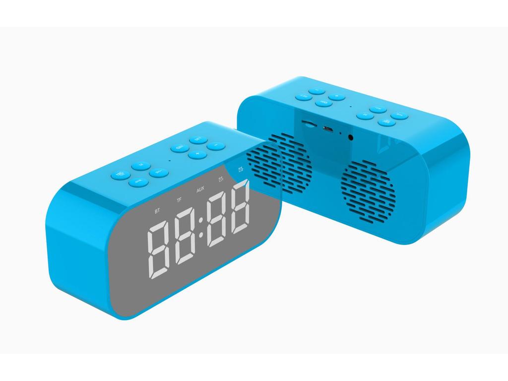 Bluetooth Wireless LED Alarm Clock Speaker with Mirror and Gift Card