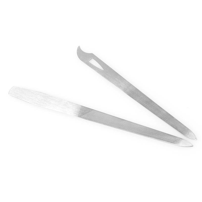 Nail File Stainless Steel Double-Sided Grinding Finger Manicure Pedicure Tool