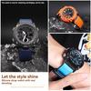 For CASIO GA-2000 GA2000 GA-2200 PRG-600 prg-650 PRW-6600 Series Watch Chain Soft Silicone Rubber Strap Orange Wristband 24mm