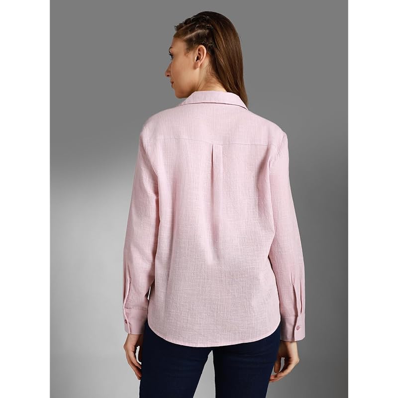 

HIGH STAR Women s Oversized Fit Shirt (HSWSHW23509_PN_Pink 2XL розовый