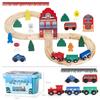 36-Piece Wooden Magnetic Train Track Set - Educational Interlocking Toy