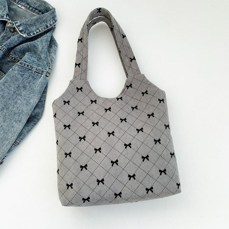 Fashionable And Stylish Corduroy Tote Bag For Women In Chic Colors With Large Capacity