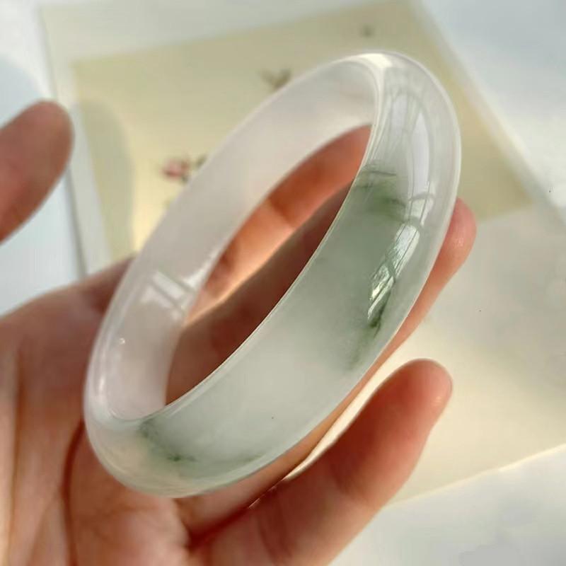 

Браслет из натурального нефрита. Модный и минималистичный женский нефритовый браслет цвета Cui. 64mm