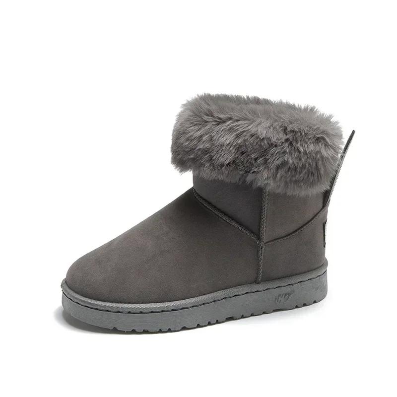 

Fashion Ladies Ankle Snow Boots Tabi Winter 2024 Female Booties Shoes Flat Plush Boot Protective Furry Large Size Warm High Quality 39 41