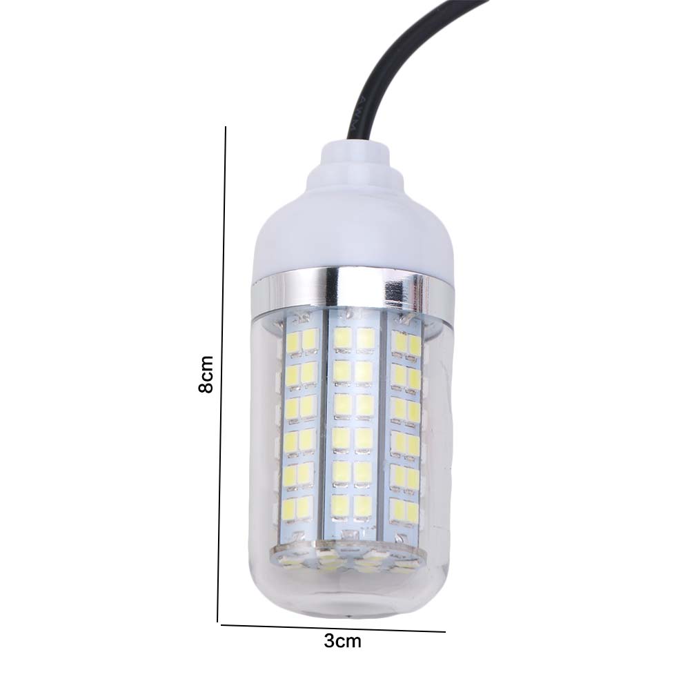 12V LED Fish Finder Lamp Underwater Fishing Light High-power Fishing Trap Light Squid Krill