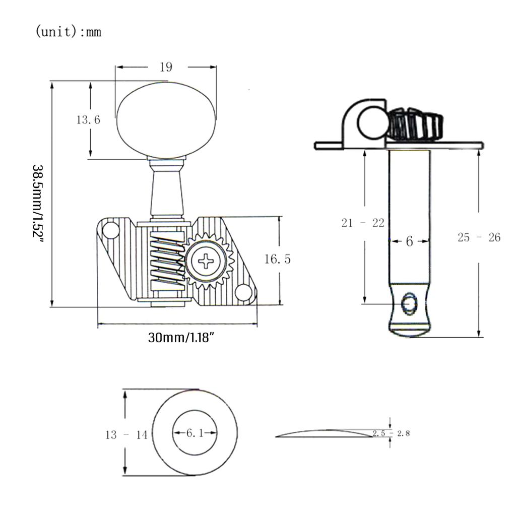 Guitar Tuners String Tuning Peg Tuning Key Pegs for Guitar Tuning Machines 3R 3L Guitar Tuning Pegs Machine Heads