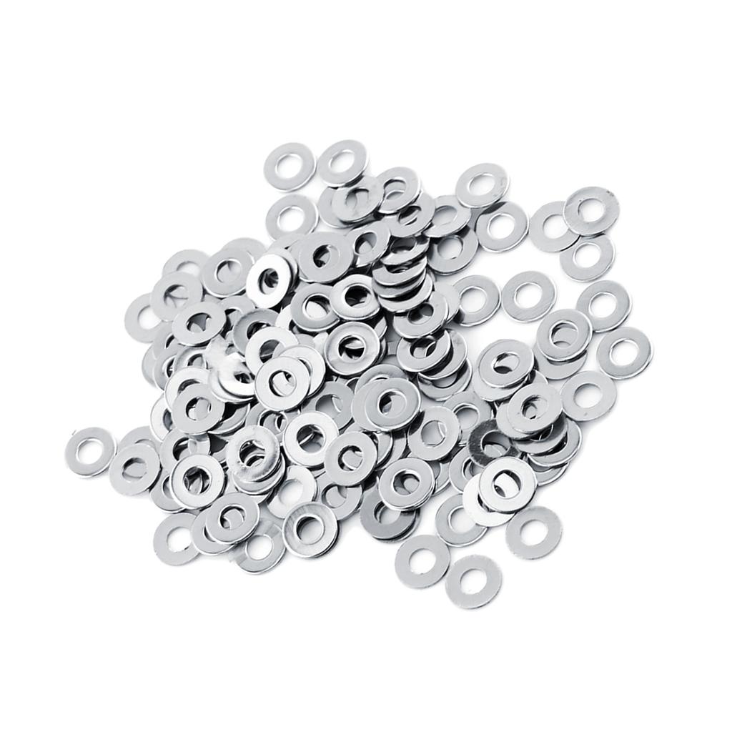 100pcs  304 Stainless Steel  Metric flat Washers Screw Repair Kit Tool M3 M4 M5 M6 M8 M10 (M3)