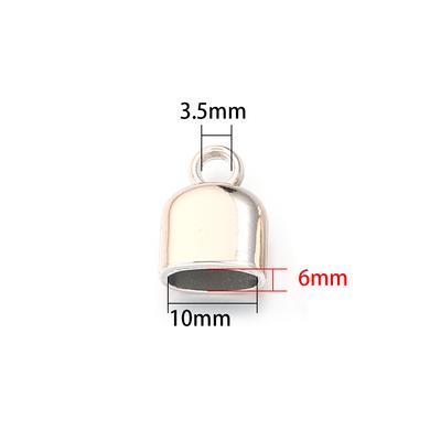 20pcs CCB Crimp End Caps Leather Cord End Tip Clasps Connectors for Jewelry Making DIY Bracelets Necklace Keychain Accessories