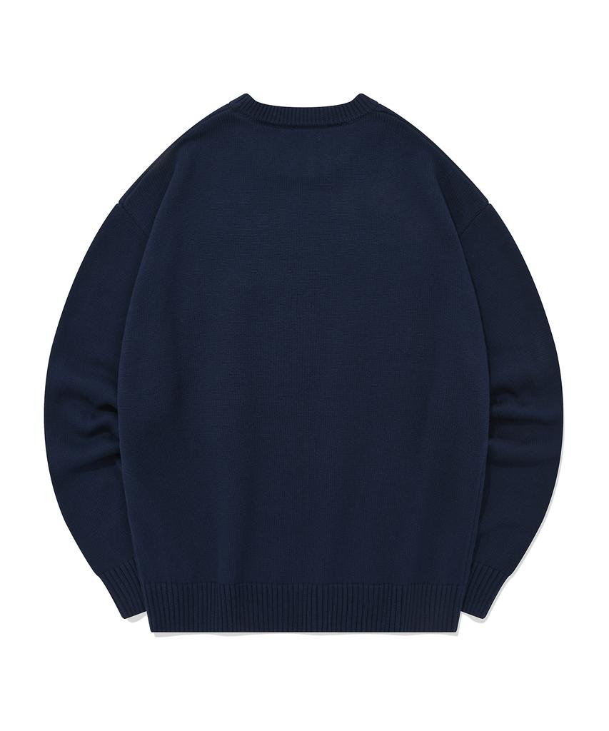 FALLETT Love Spray Long Sleeve Knit Navy