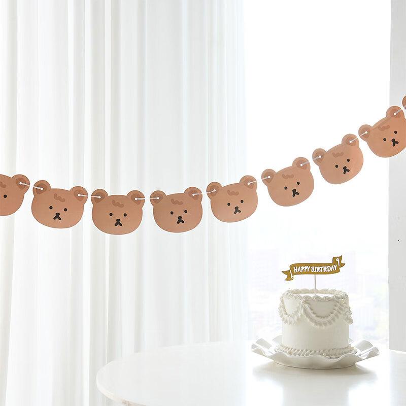 Shiluode Ins Style First Birthday Scene Decoration Backdrop Wall, Girl Children Baby First Birthday Party Balloon Set
