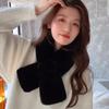 New Autumn/Winter Plush Warm Scarf for Girls Cute Korean Fashion Imitation Rabbit Fur Scarf Thickened Outdoor Windproof Scarfs
