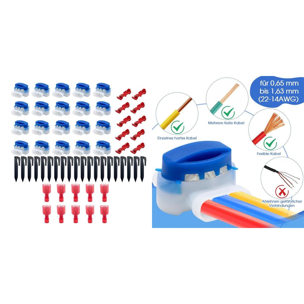 Convenient Grass Trimmer Kit Reliable Lawn Mower Wire Connector Set Ground Hooks Cable Connectors Perfect for Homeowners