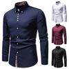 Herren Slim Fit Colorblock Langarmhemd