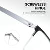 Cyxus Fashion Glasses, Hingeless Frame with Titanium Frame, Stylish for Business and Casual Wear, Unisex (8147X64, Black & Silver)