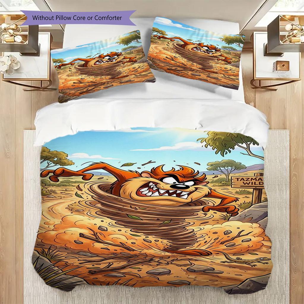 Tazmanian Devil Wilds Bedding 1 Duvet Cover 2 Pillowcase Without Core Duvet Cover And Pillowcase Bedding Set Christmas Birthday Gift