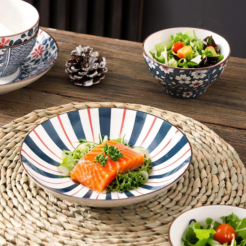 Japanese-Style Ceramic Bowl And Plate Set, Kraft Paper Box, Gift Box, Return Gift, Opening Promotion Gifts, Light Luxury And Retro.