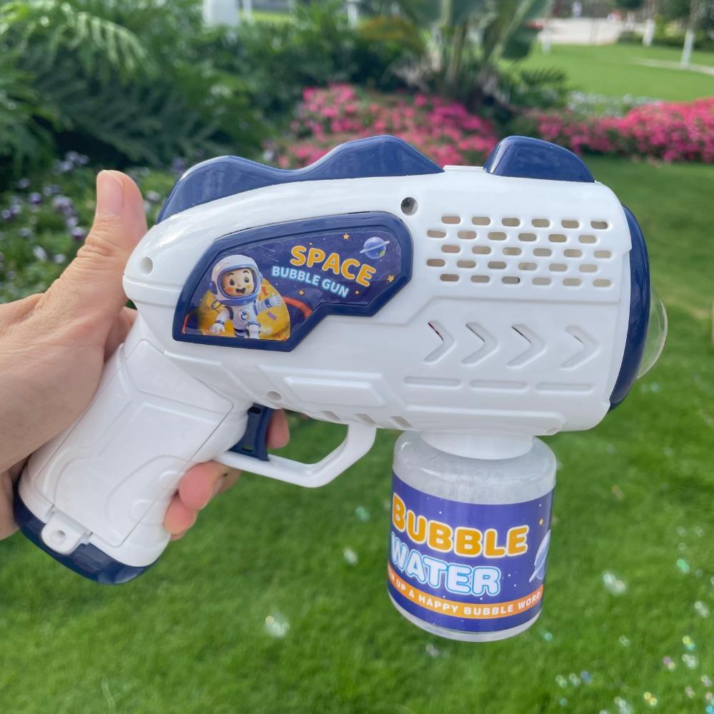Weltraum-Astronauten Vollautomatische Seifenblasenpistole Raketen-Blasenmaschine Automatischer Bläser Mit Seifenblasenflüssigkeit Spielzeug Für Kinder Seifenblasen-Geschenk