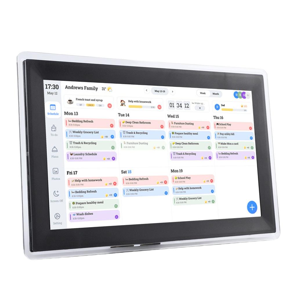 15.6 Inch WiFi Digital Calendar Chore Chart HD Touchscreen Interactive Display Smart Family Planner Digital Picture