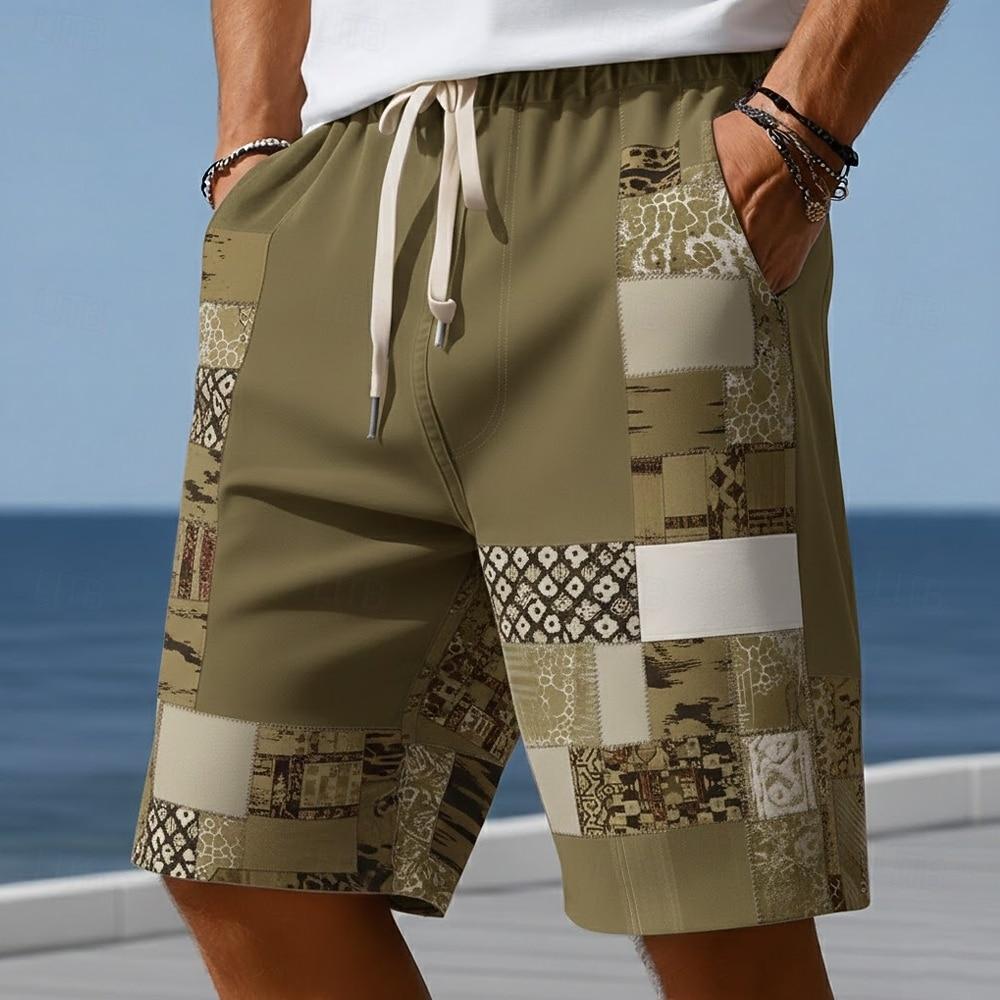 

Men s Color Block Patchwork Grid / Plaid Swim Trunks Swim Shorts Board Shorts Mid Waist Fashion Casual Outdoor Vacation 3XL