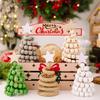 1PC New Christmas Decoration Creative Nordic Style Wooden Christmas Tree Desktop Ornament
