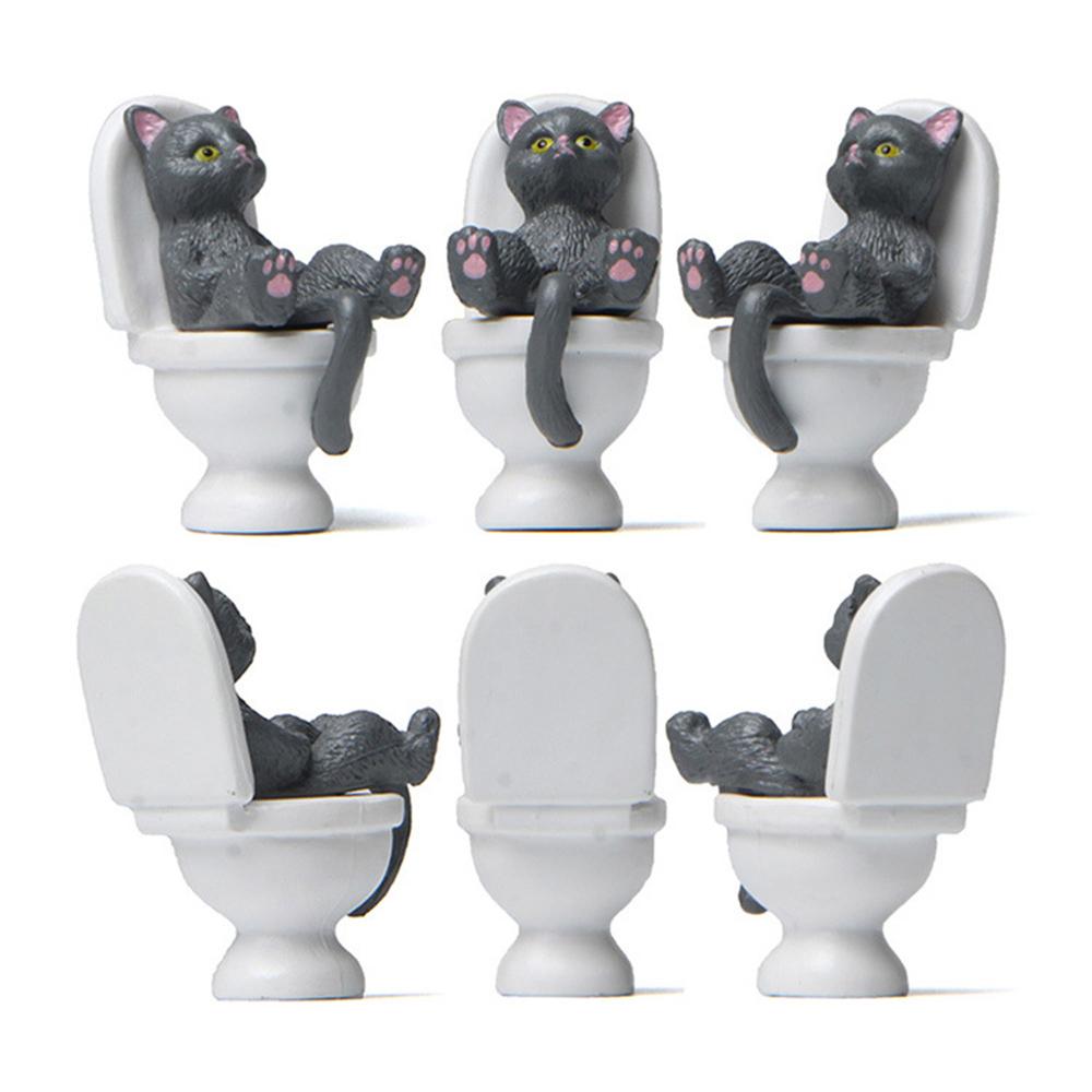 Toilet Simple Beautiful Practical Durable Decorations Ornaments Cute Fashion Portable Home Furnishing Interesting The Cat